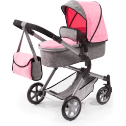 Bayer Design Puppenwagen City Neo Grau/rosa