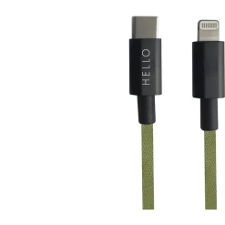 Design Letters Ladekabel USBC To Lightning 1m In Forest Green