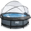 EXIT TOYS EXIT Frame Pool ø244x76cm (12v Kartusche Filterpumpe) – Grau + Sonnendach -Spielwaren Verkauf exit frame pool o244x76cm 12v kartusche filterpumpe grau sonnendach a305889