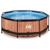 EXIT TOYS EXIT Frame Pool ø244x76cm – Holz Optik