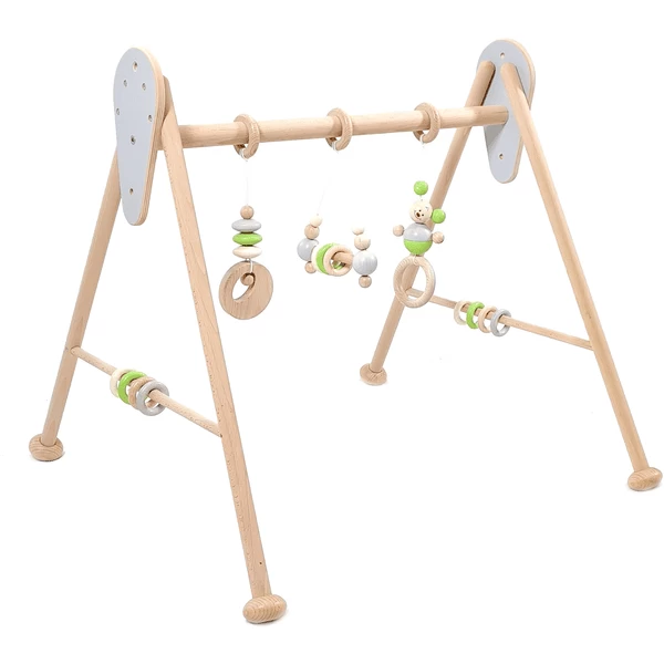 HESS Babyspielgerät Mäuschen, Natur Apfelgrün 3 HESS Babyspielgerät Mäuschen, Natur Apfelgrün