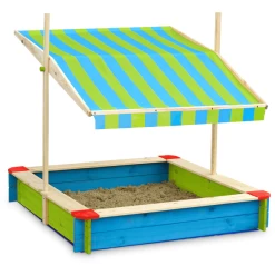 John® Sandkasten Bunt Mit Dach Grün/ Blau