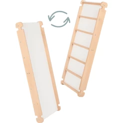 Kindsgard Rutsche/Leiter Klatrebahn Natur/weiß