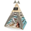 MUDDY BUDDY® Outdoor Tipi "Dreamer", Natur-warmgrau-petrolblau -Spielwaren Verkauf muddy buddy outdoor tipi dreamer natur warmgrau petrolblau a412375