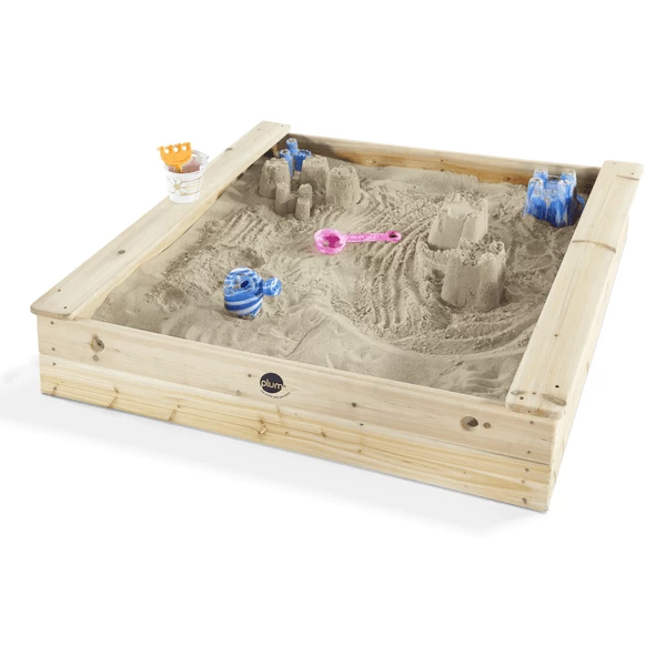 Plum® Quadratischer Kinder Holz Sandkasten Mit Sitzbänken 3 Plum® Quadratischer Kinder Holz Sandkasten Mit Sitzbänken